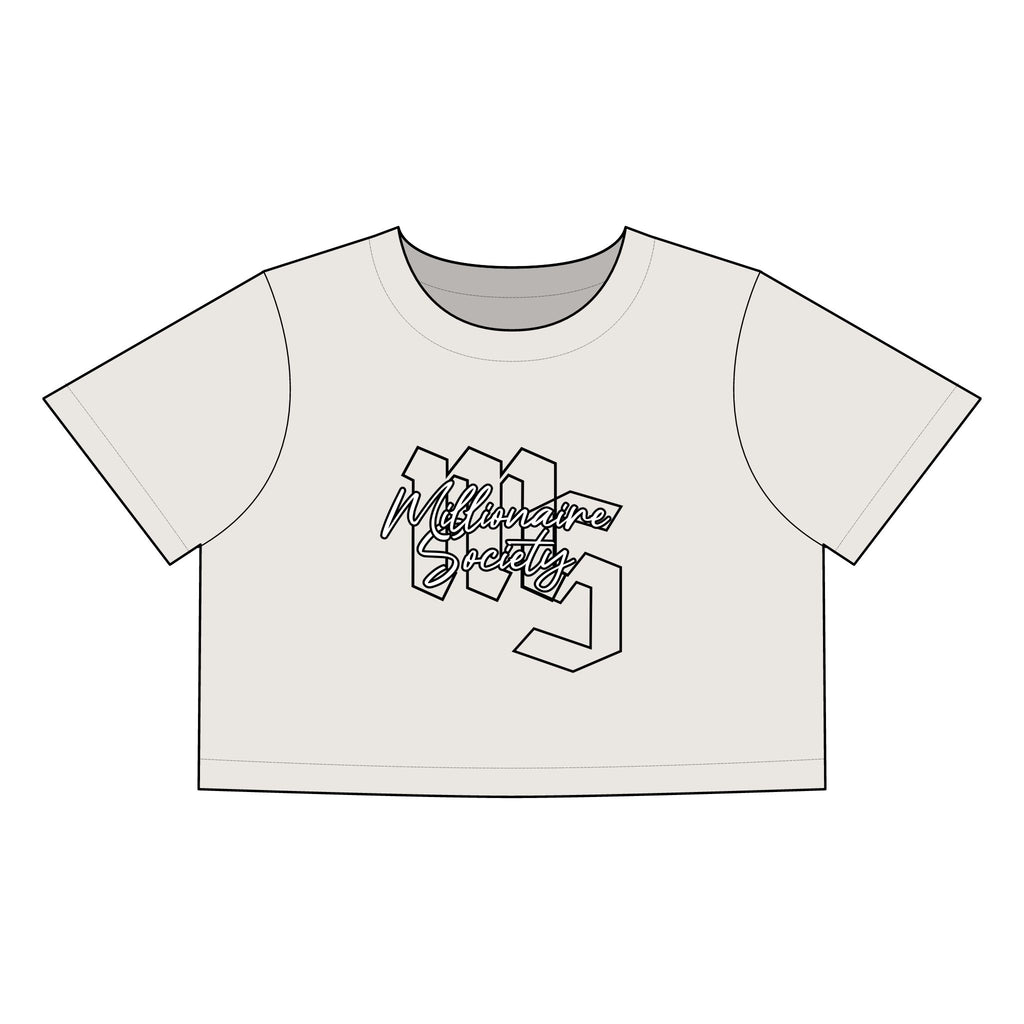 Millionaire Society Women's Faded Crop Tee