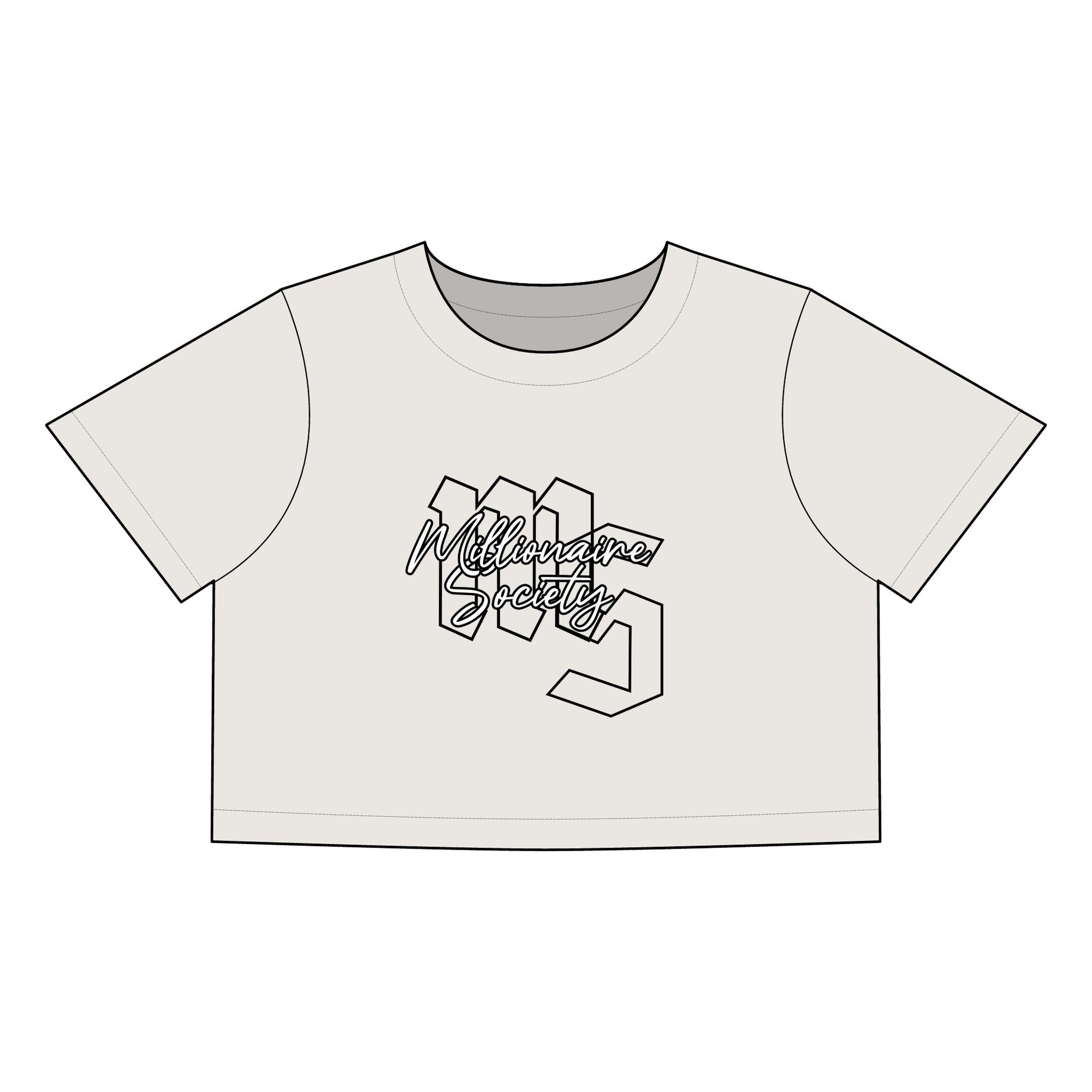 Millionaire Society Women's Faded Crop Tee