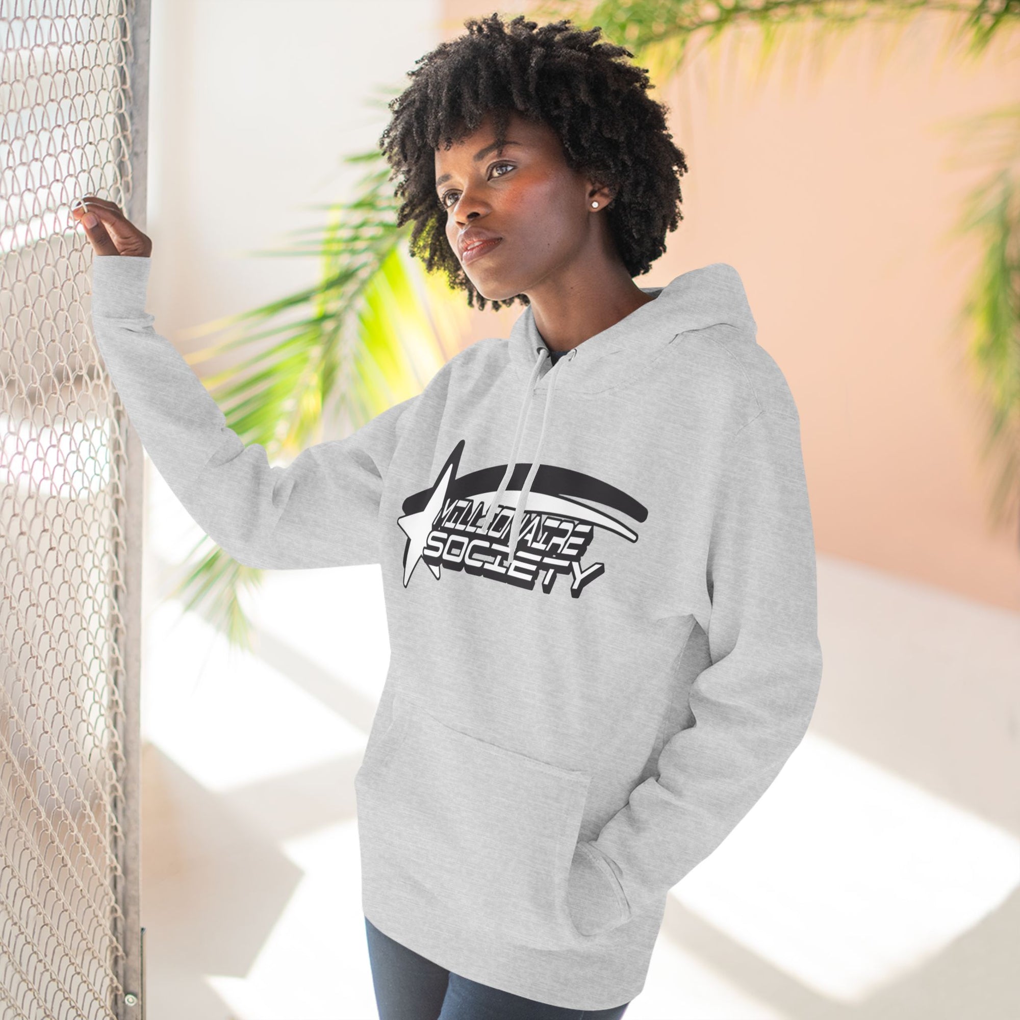 MILLIONAIRE Three-Panel Fleece Hoodie