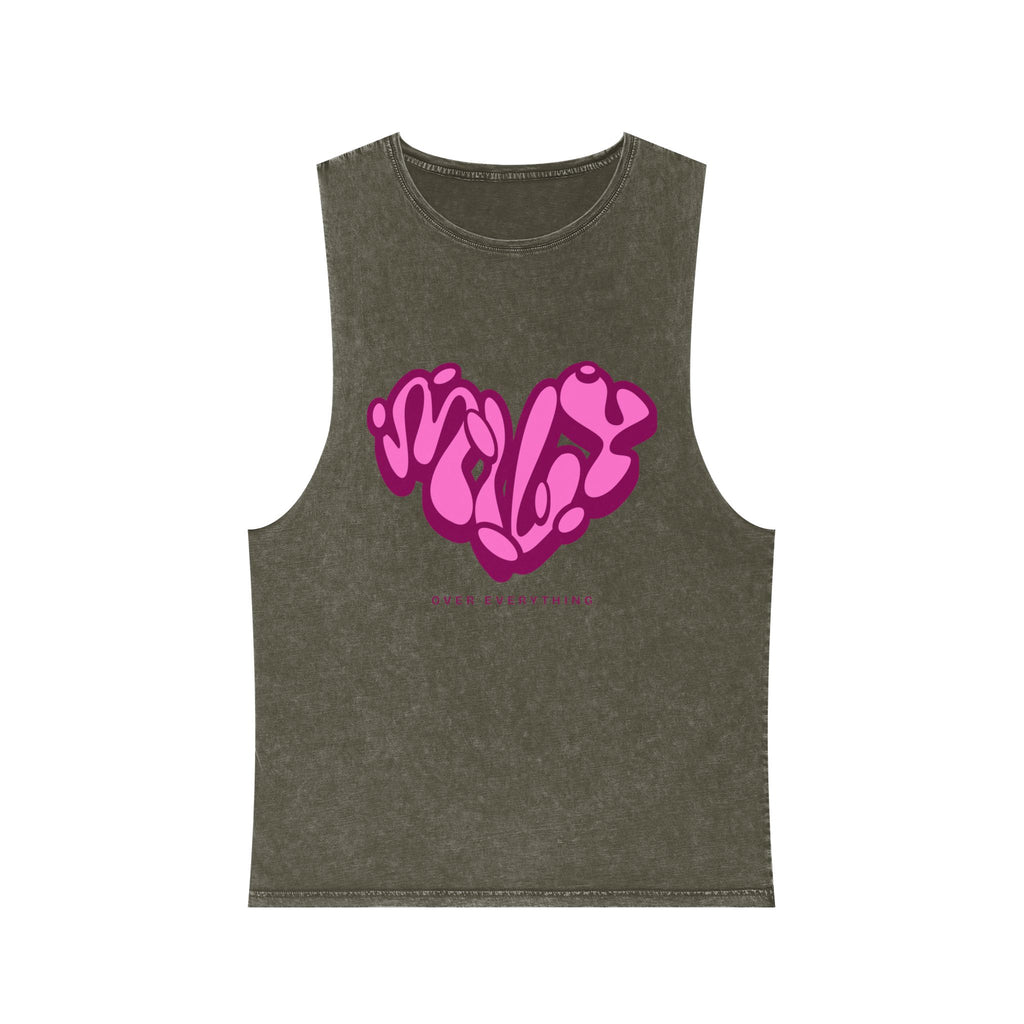 LOVE Stonewash Tank Top
