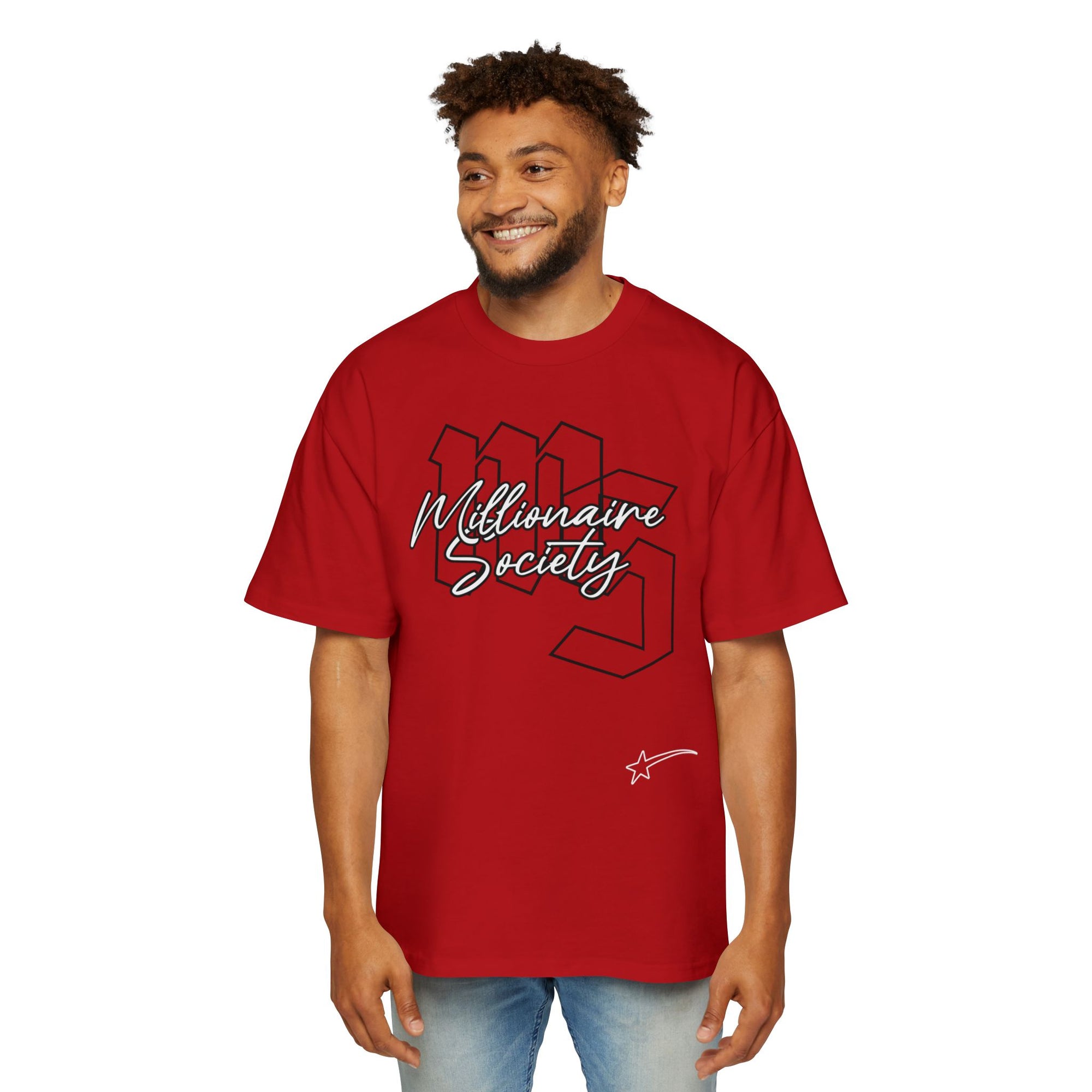 Men's Oversized Tee - Millionaire Society Graphic Shirt
