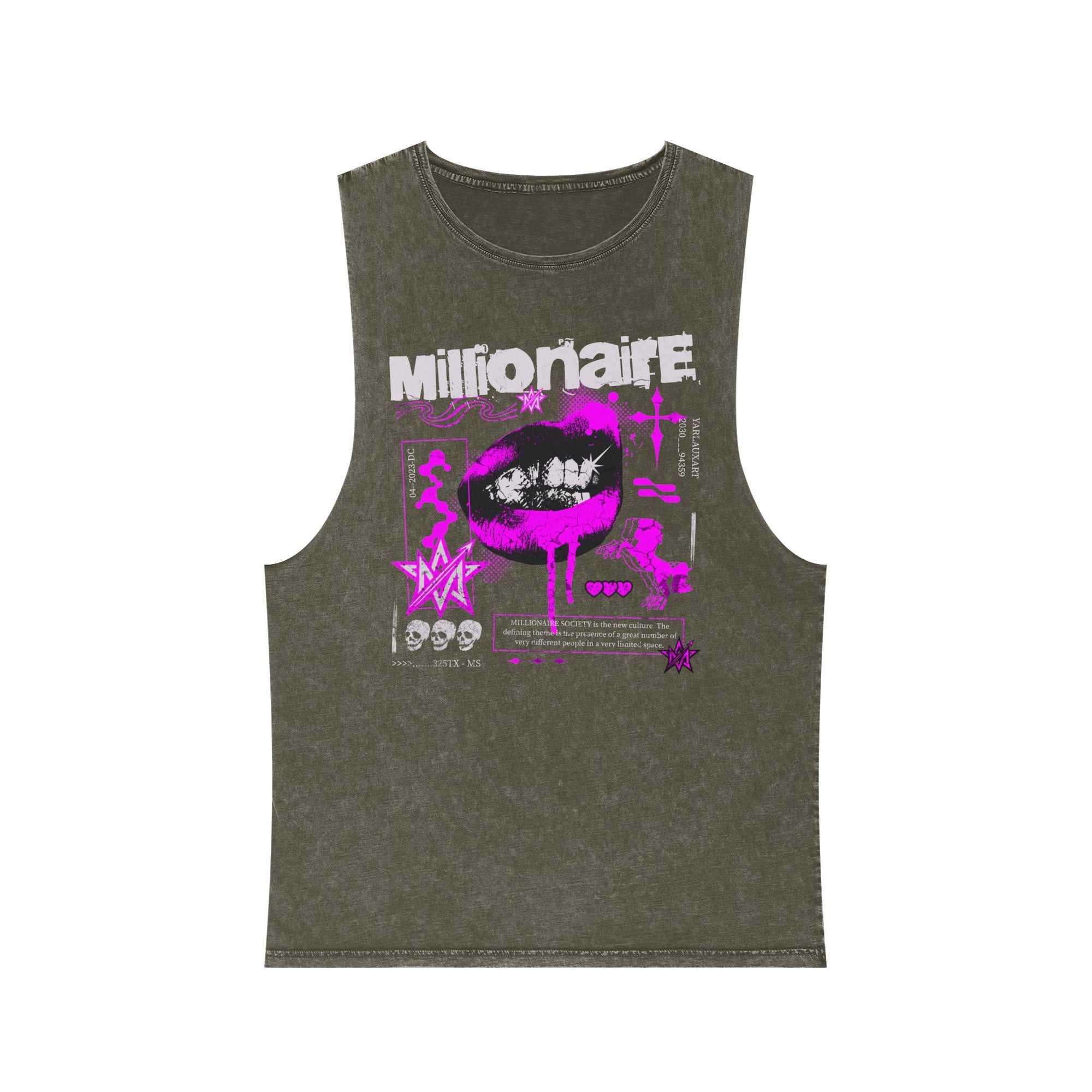 'Millionaire' Unisex Stonewash Tank Top