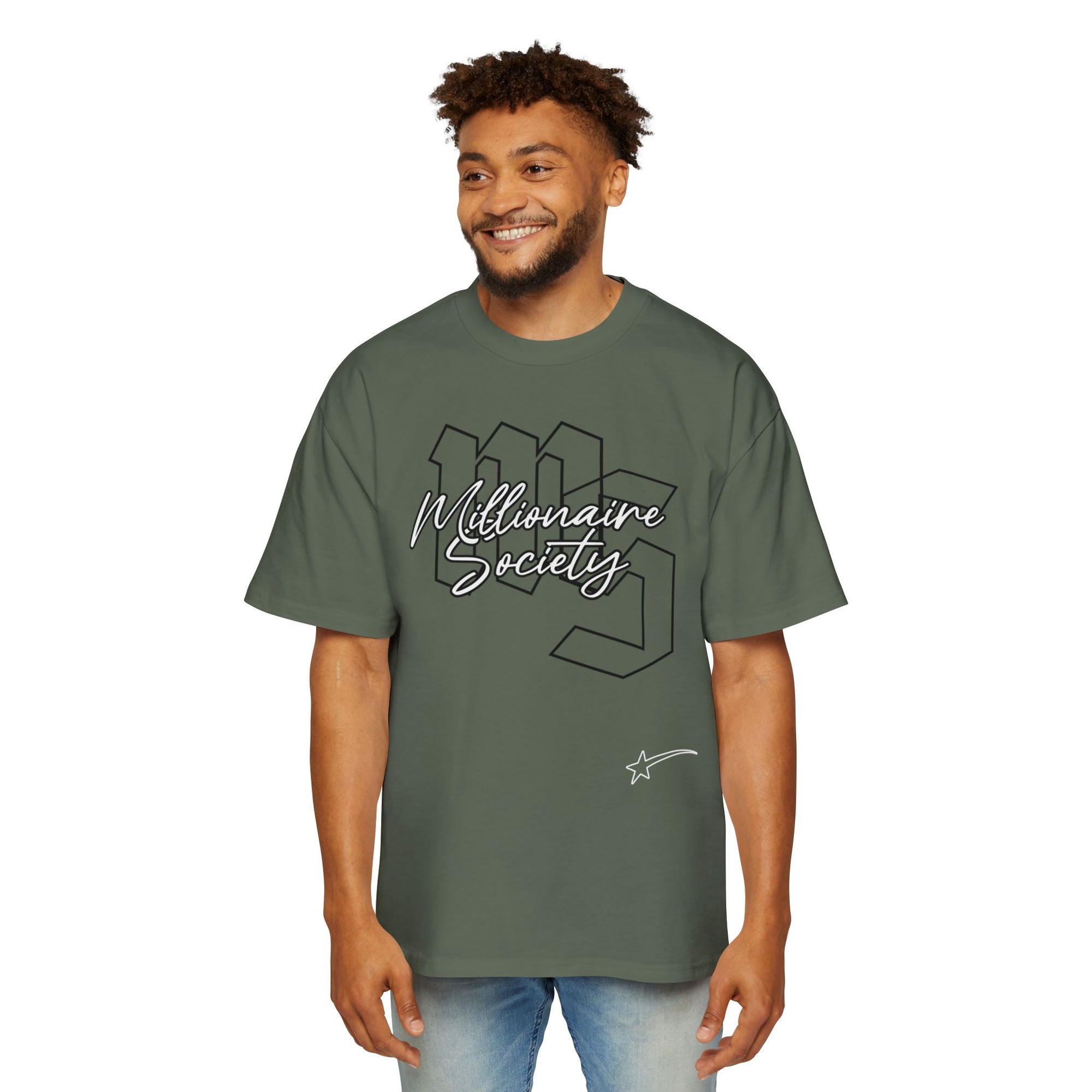Men's Oversized Tee - Millionaire Society Graphic Shirt