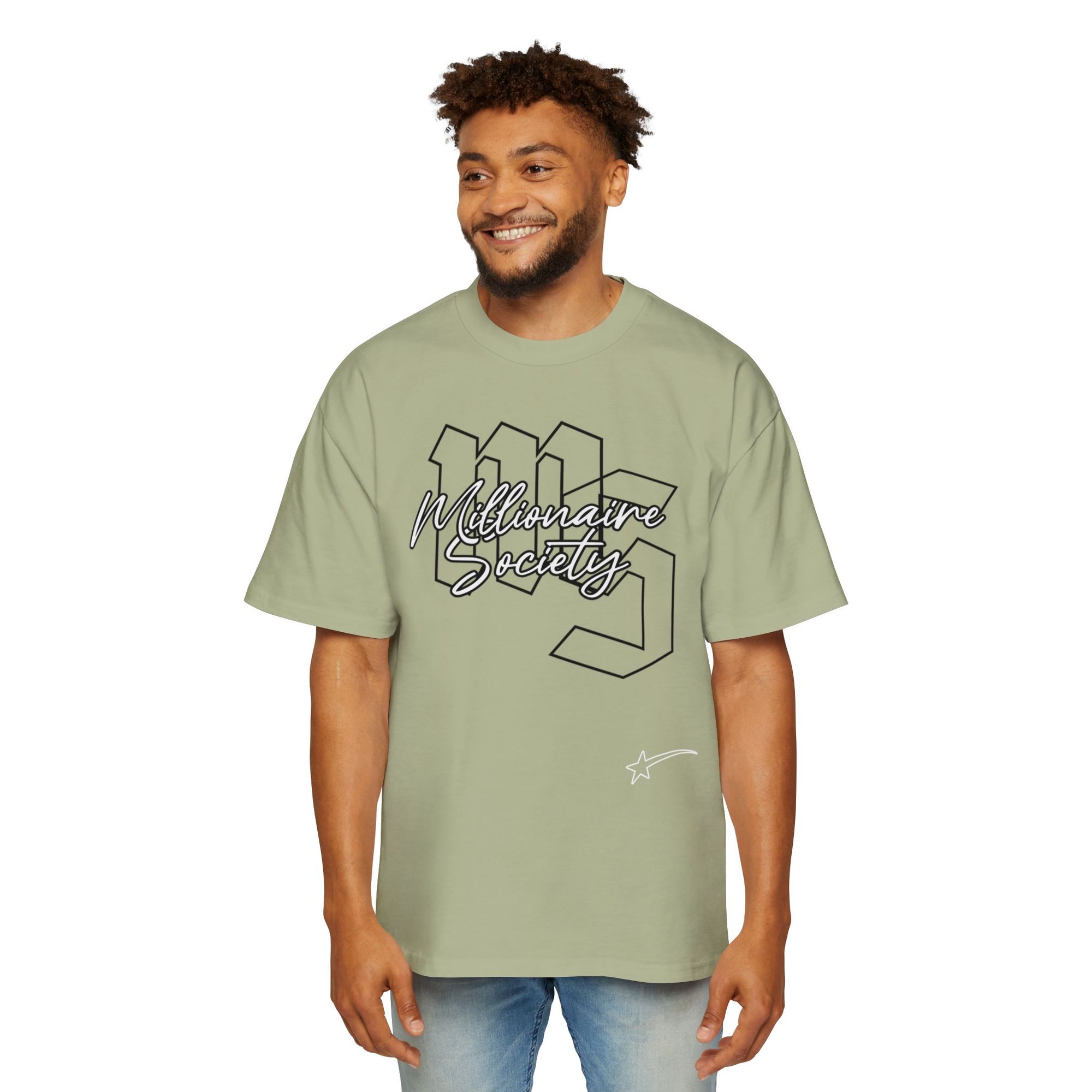 Men's Oversized Tee - Millionaire Society Graphic Shirt