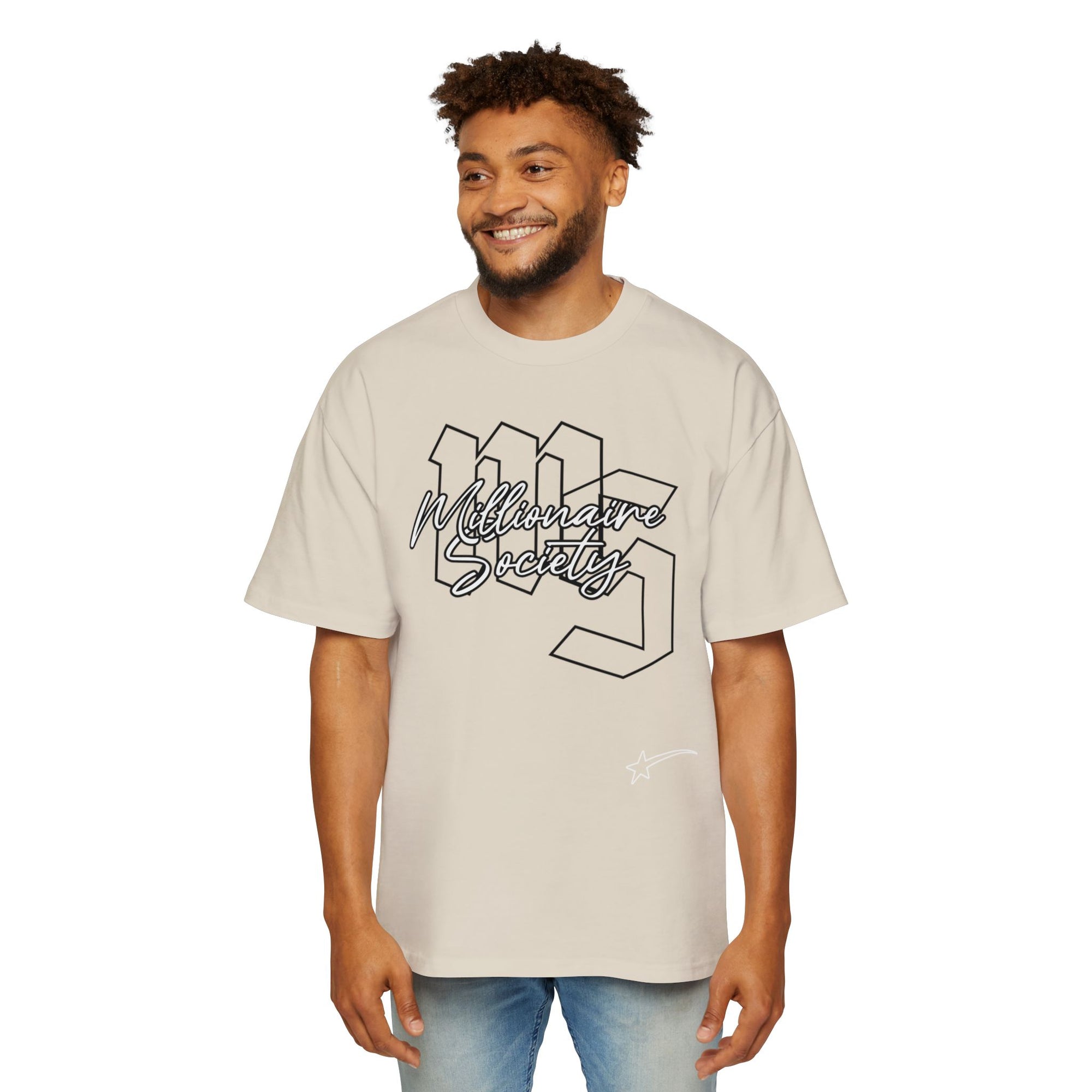 Men's Oversized Tee - Millionaire Society Graphic Shirt