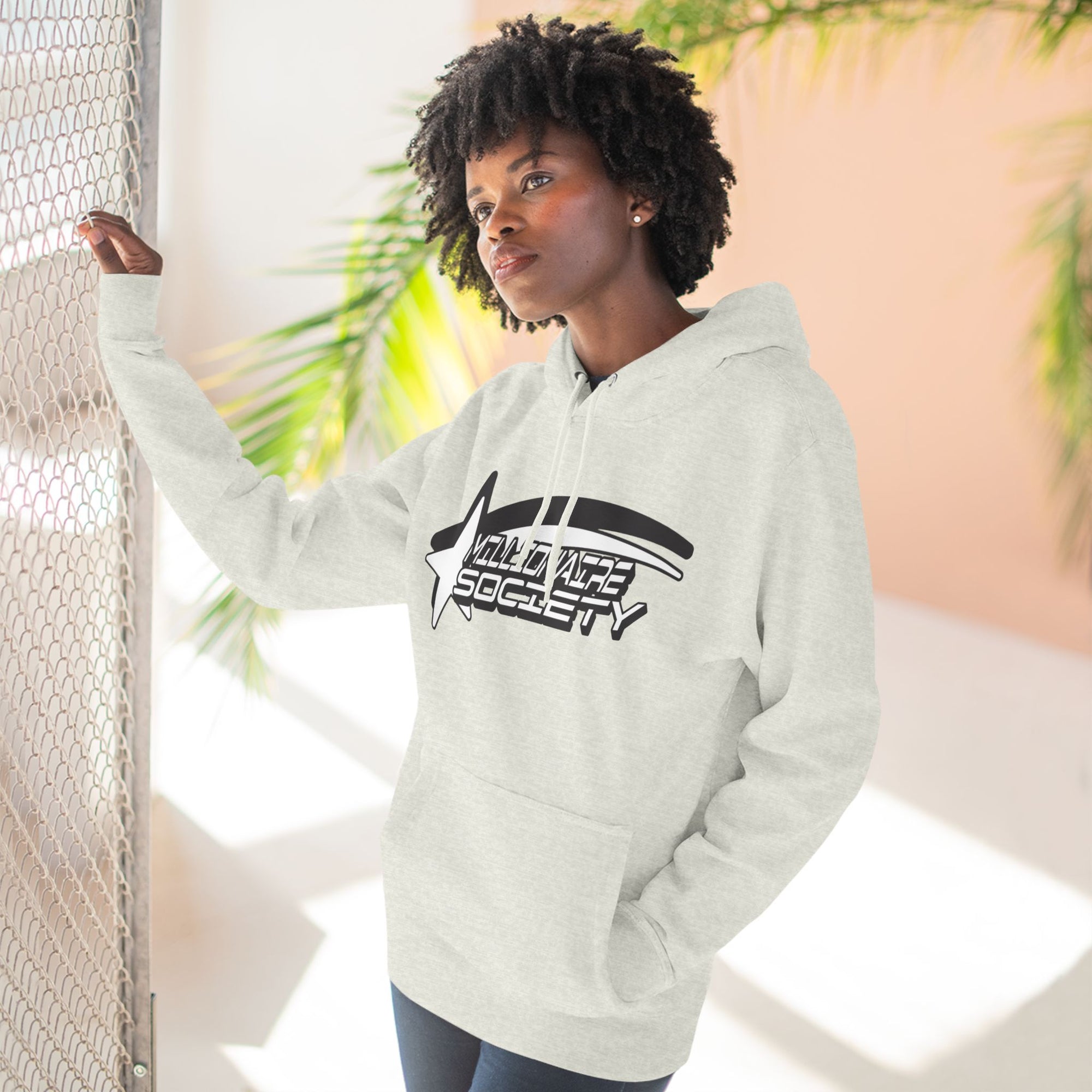 MILLIONAIRE Three-Panel Fleece Hoodie