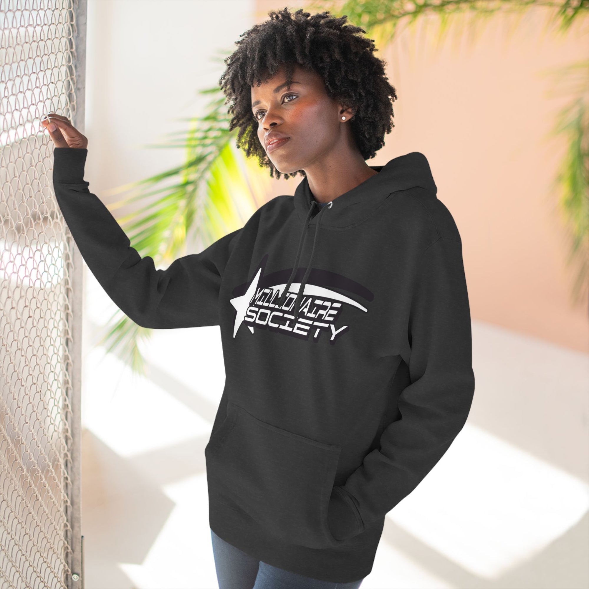 MILLIONAIRE Three-Panel Fleece Hoodie