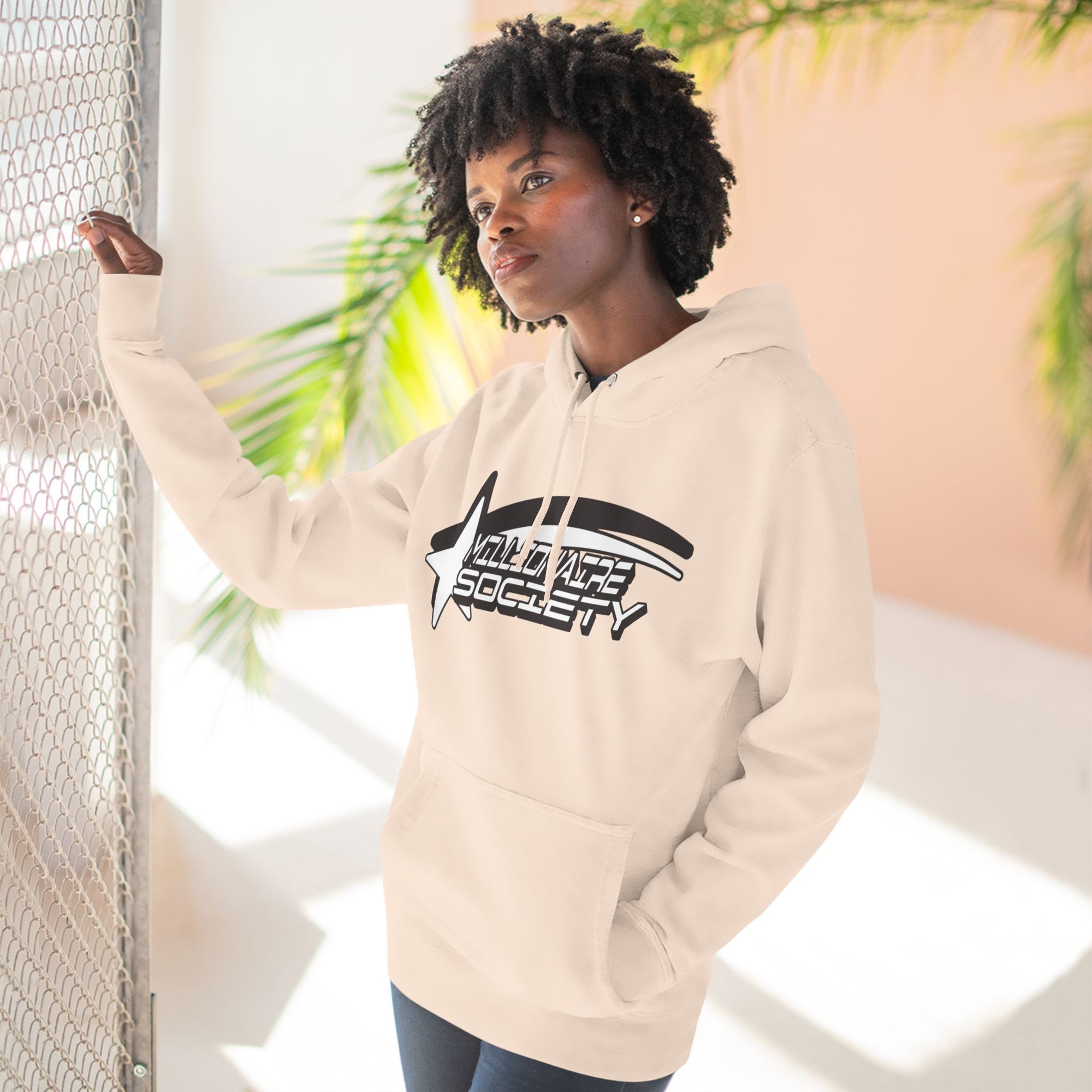 MILLIONAIRE Three-Panel Fleece Hoodie