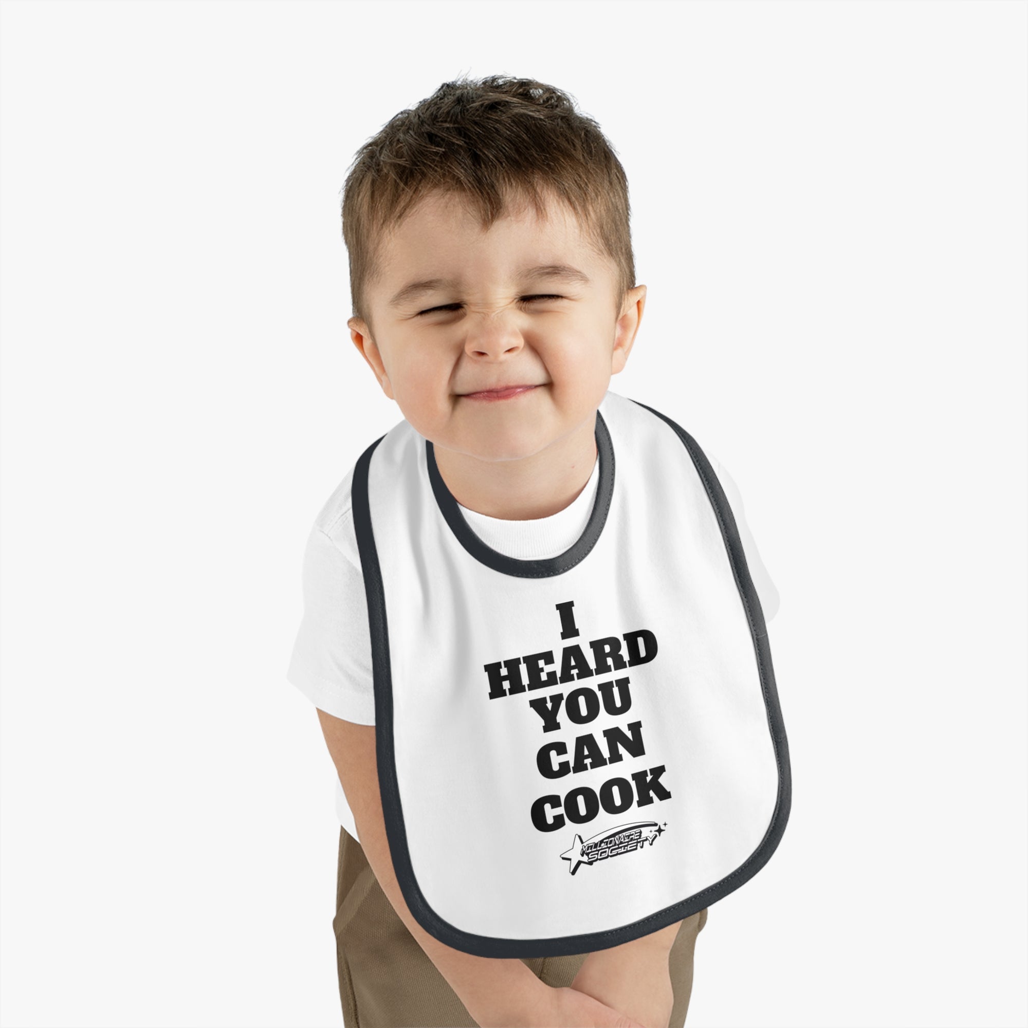 Baby Contrast Trim Jersey Bib