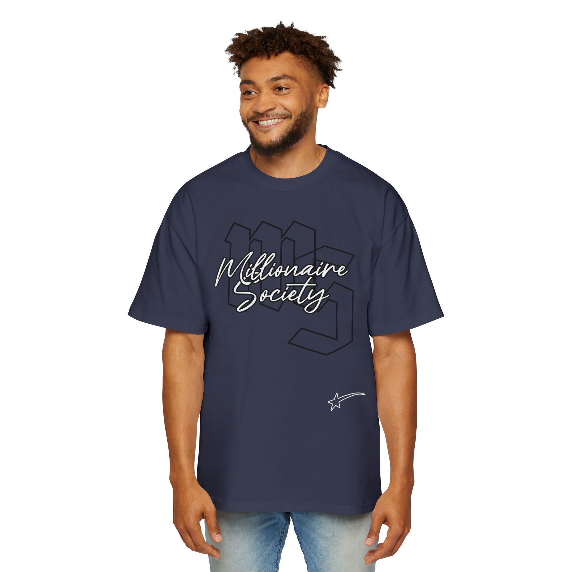 Men's Oversized Tee - Millionaire Society Graphic Shirt