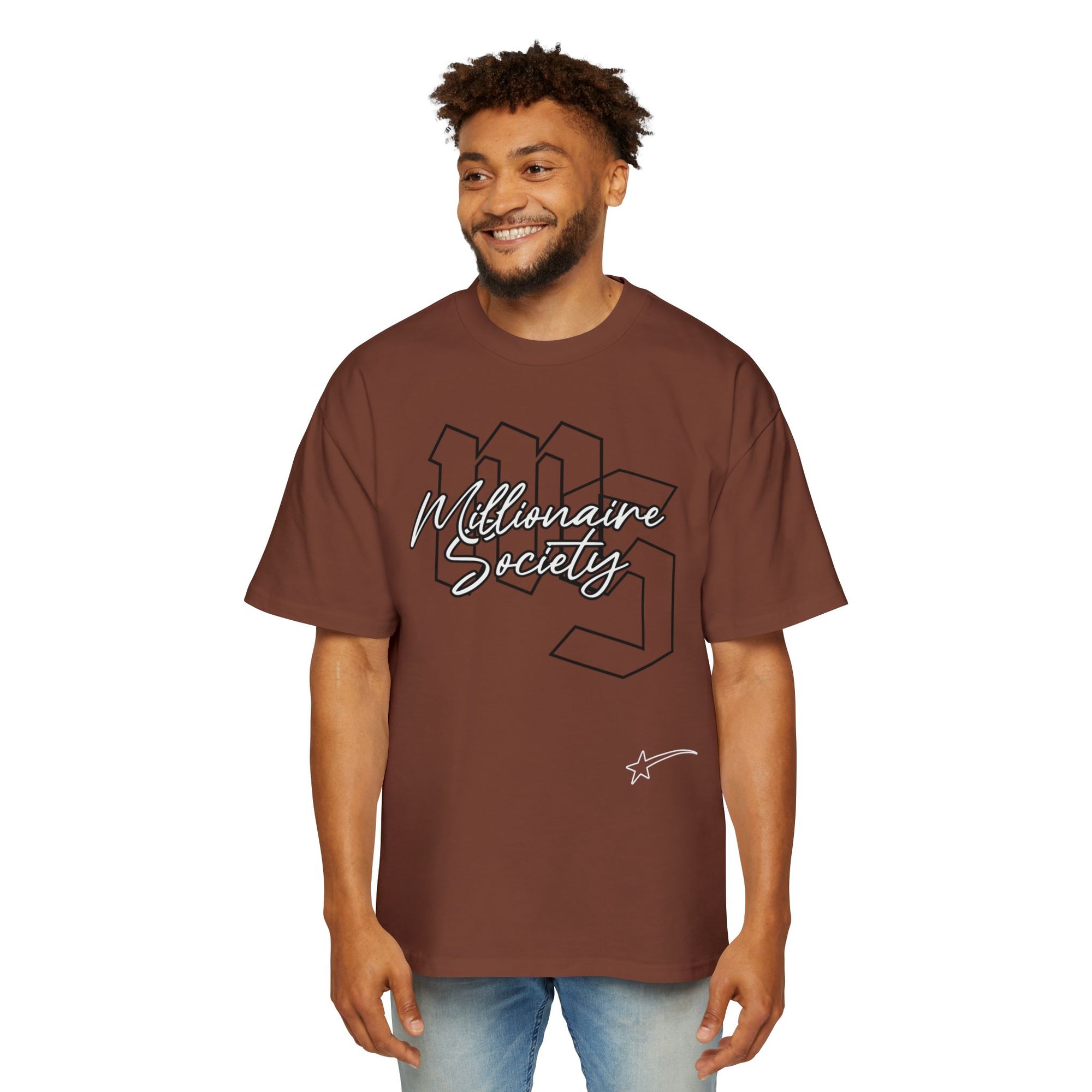 Men's Oversized Tee - Millionaire Society Graphic Shirt