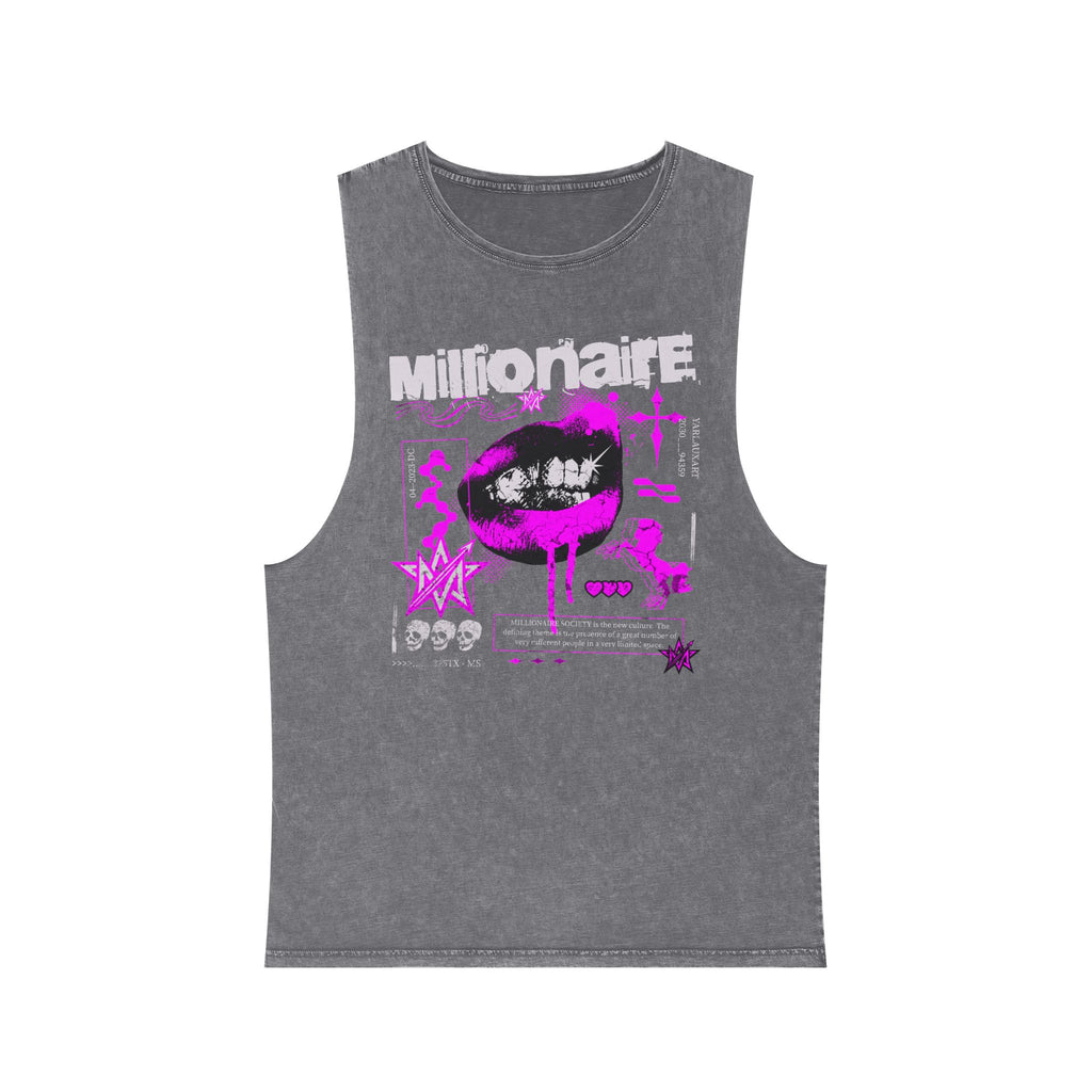 'Millionaire' Unisex Stonewash Tank Top